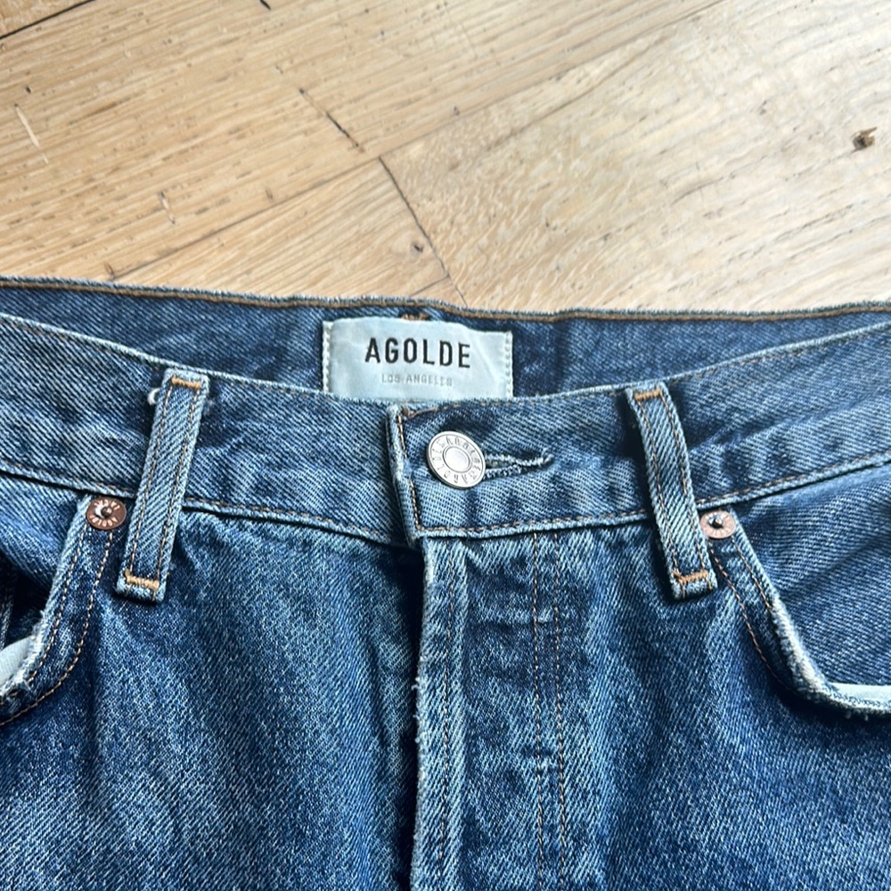 AGOLDE Fran High Rise Wide Leg Cuff Jeans